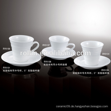 Italienische Design Square Kaffeetasse, Souvenirs Keramik Espresso Cup, Gifted Boxes Cup für Hotel &amp; Restaurant